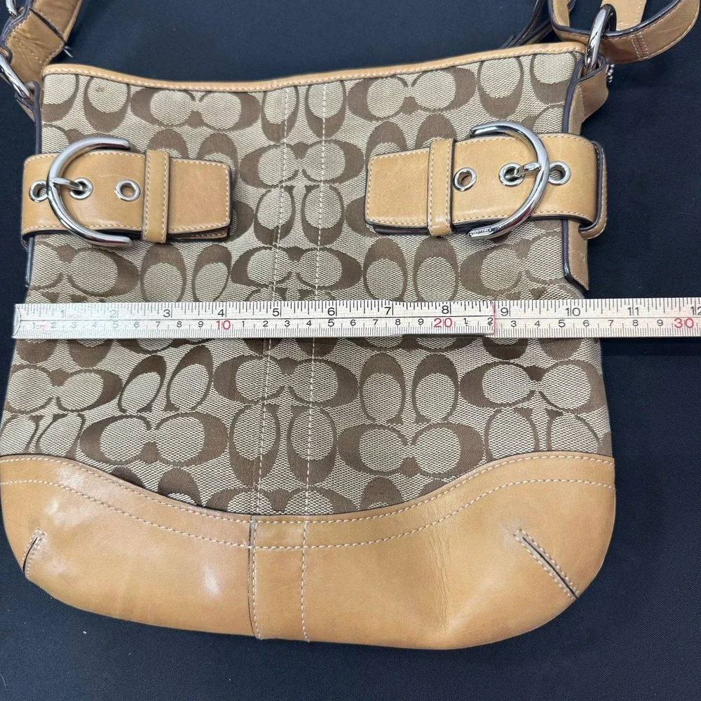 Y2K COACH Purse Monogram Brown & Beige 2000's Vintage‎ Shoulder Bag